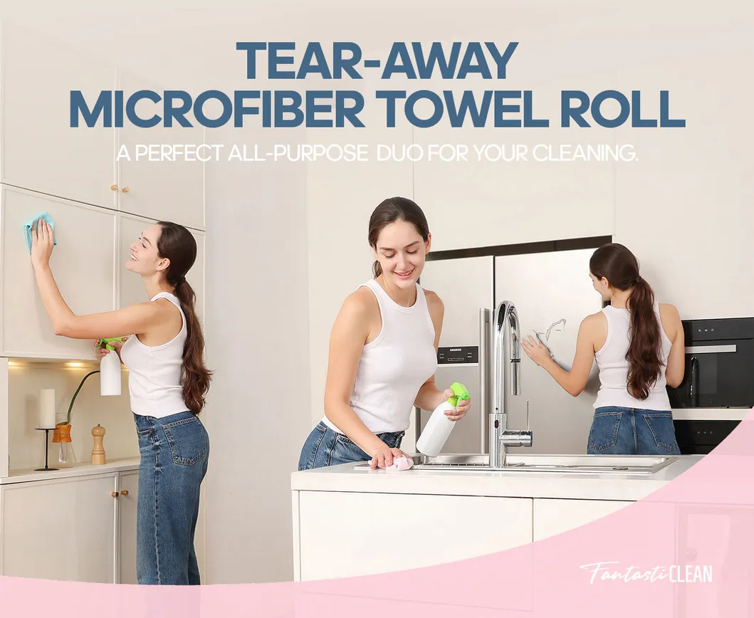 Microfiber Cleaning Towels Roll