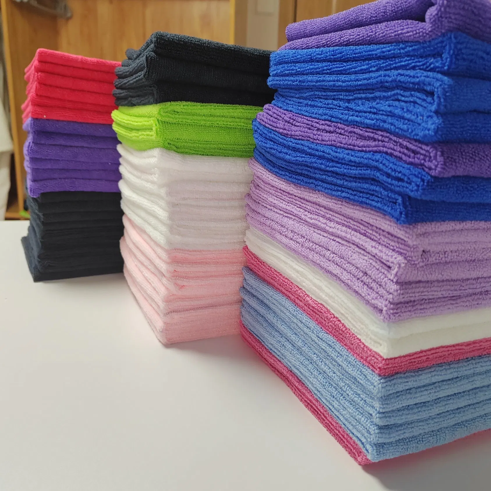 Reusable Household Cleaning Kitchen Towels Dish Rags Quick Drying Microfibre Cleaning Towel Car Wash Microfiber Cleaning Cloth