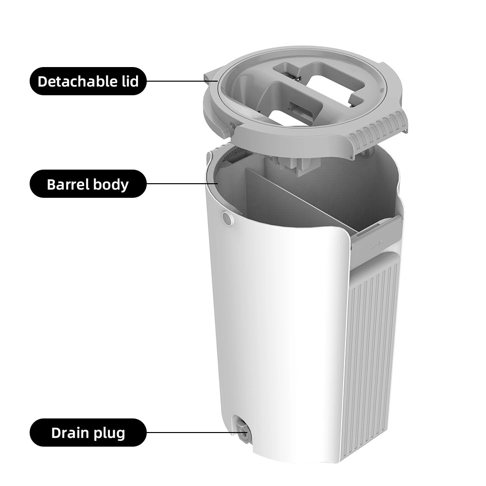 Microfiber Flat Squeeze Cleaning Mop with Bucket for All Floors for Supermarket