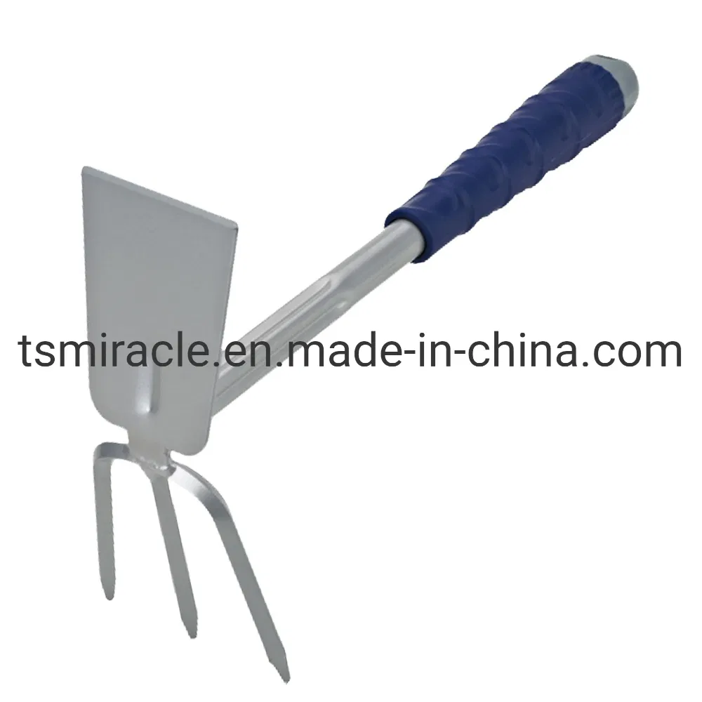 Fork and Shovel Shaped Steel Mixing Hoe Pick Head Pickaxe Agricultural Garden Farming Digging Tools with Handle Farming Hoe