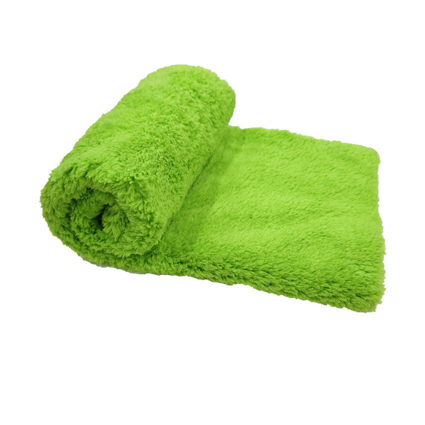 Fluffy Coral Fleece Microfiber Wash Cloth for Car Detailing, Cleaning, Polishing, Absorbent with Plush Hair, 500GSM, 600GSM