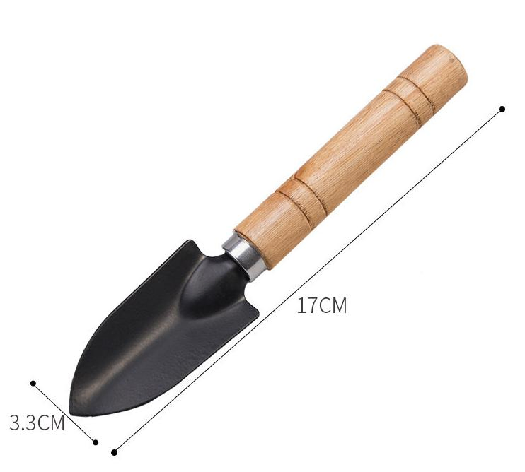 Mini Garden Tool 3 Claw Rake with Wooden Handle for Hobby Home Use DIY 5.5 Inch