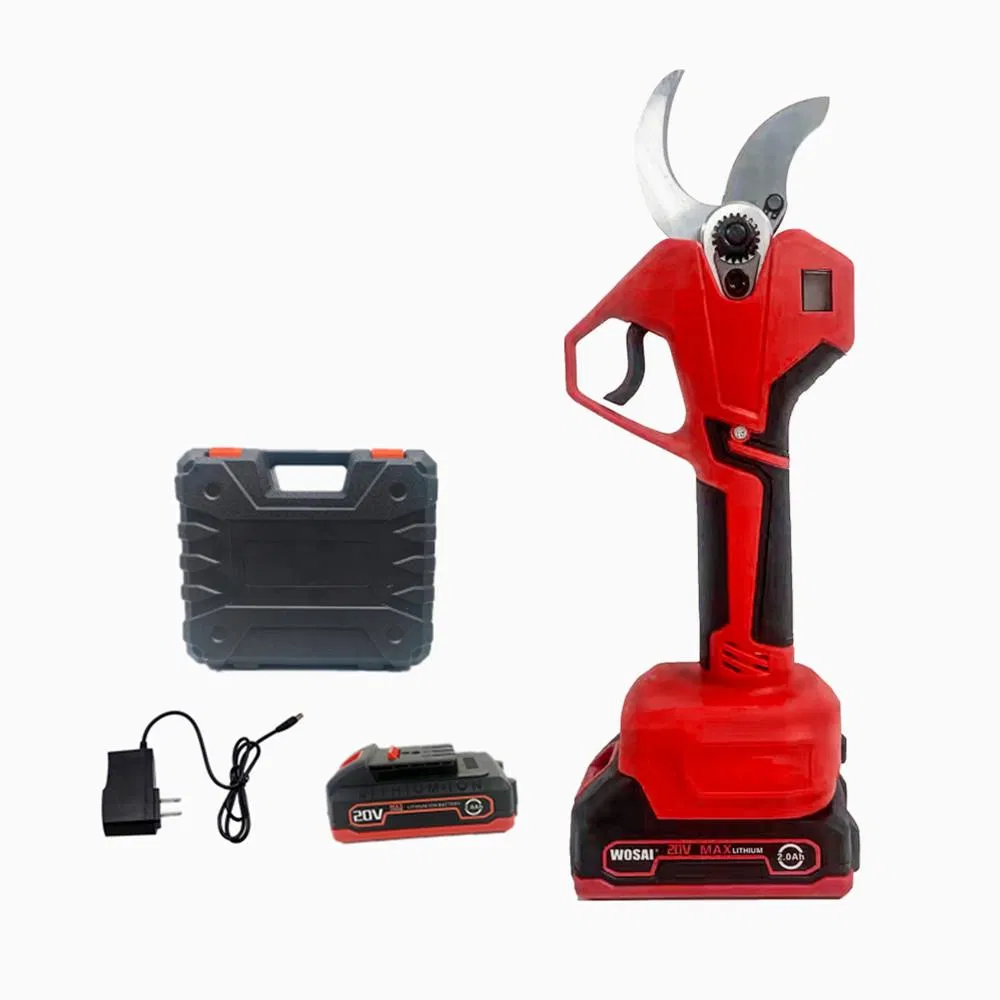 Wosai China Garden Tools and Equipment 20V Cordless Electric Pruning Shear Power Shears with Digital Display