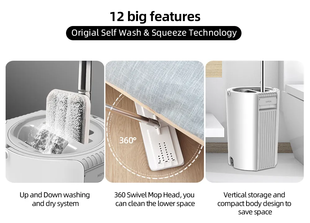 Squeeze Cleaning Mop Detail 1