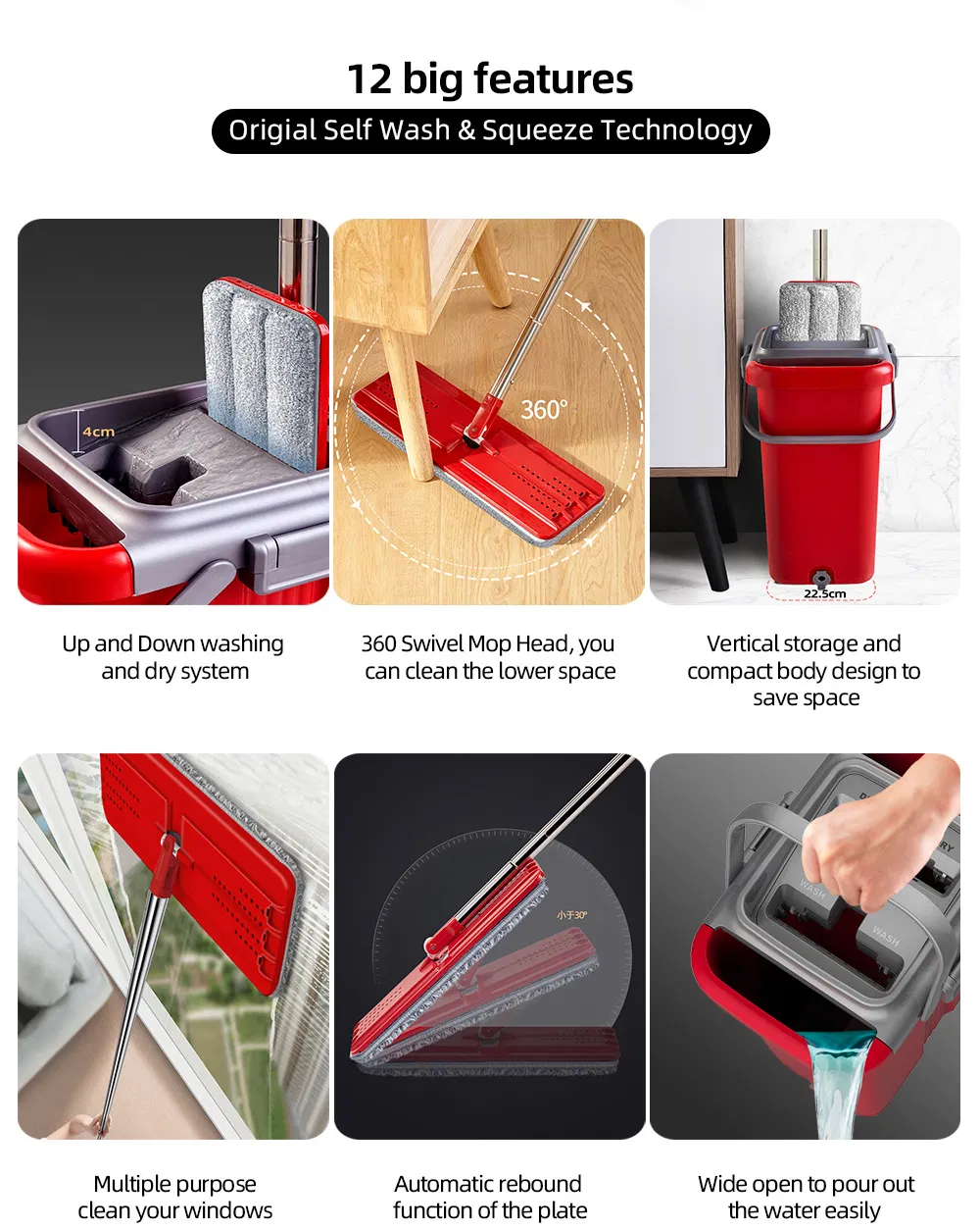 Mop with Bucket Detail 2