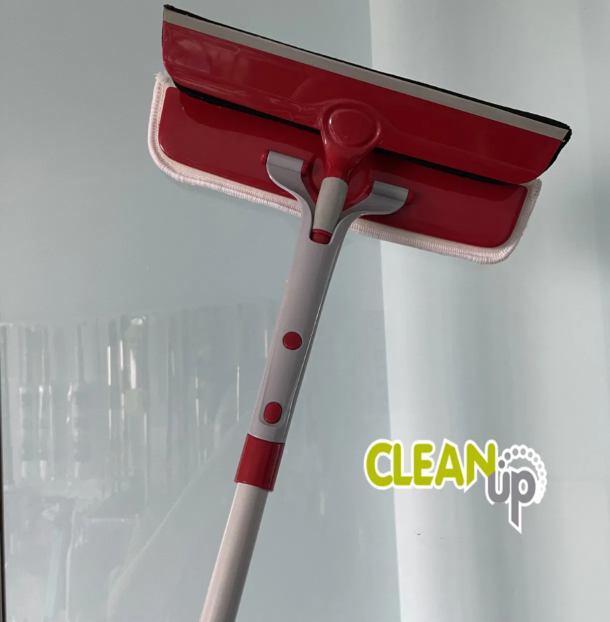 2 in 1 Window Cleaning Tool with Telescopic Handle for Car Indoor Outdoor High Windows