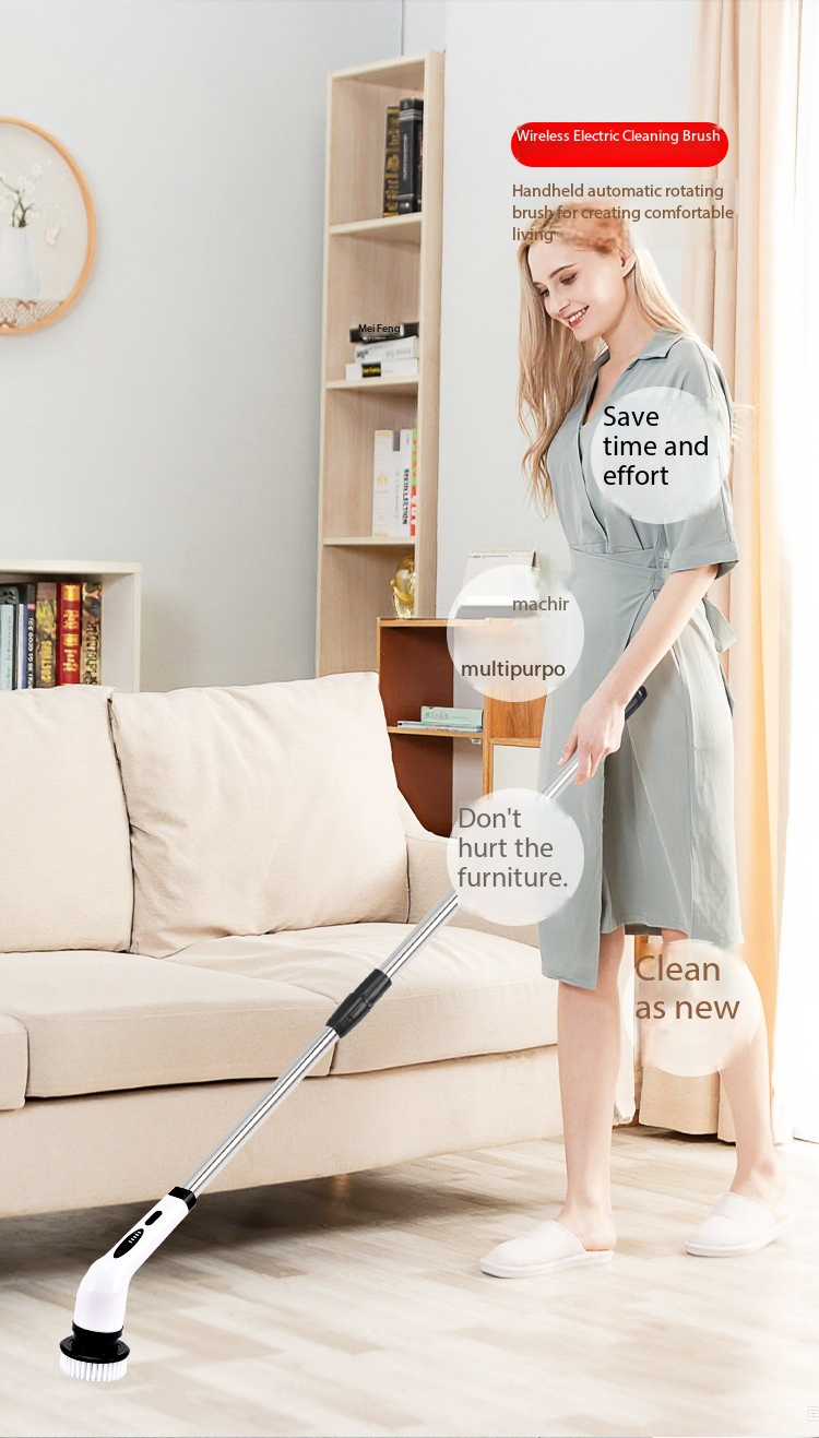 Nine in One Separate Brush Head Cleaning Brush for Bathroom Exhaust Fans