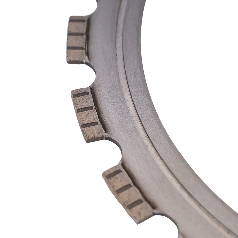 Wide U Slots Design for Efficient Dust Removal During Dry or Wet Cutting Diamond Ring Saw Blade