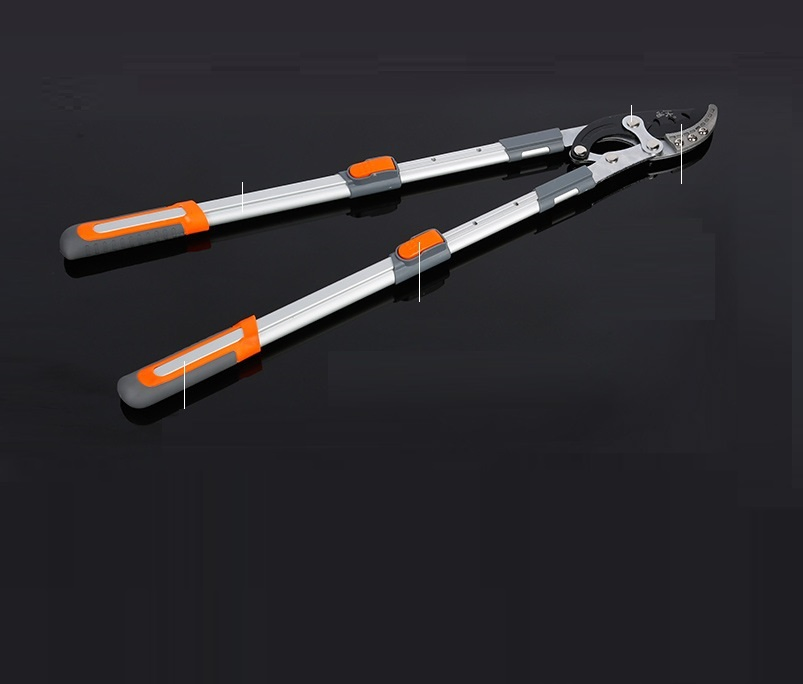 Telescopic Long Length Scissor Hedge Anvil Shear Anti-Slip Grip Garden Pruning Hand Tool Ratchet Cut Tree Branch