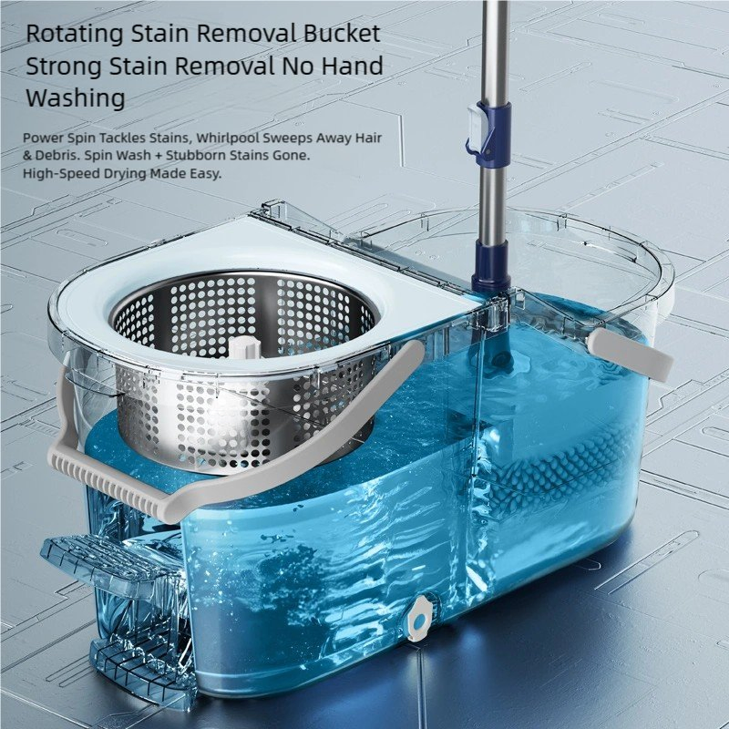 Modern Foot-Operated Bucket Clean and Dirty Separation Spin Mop for Household Cleaning