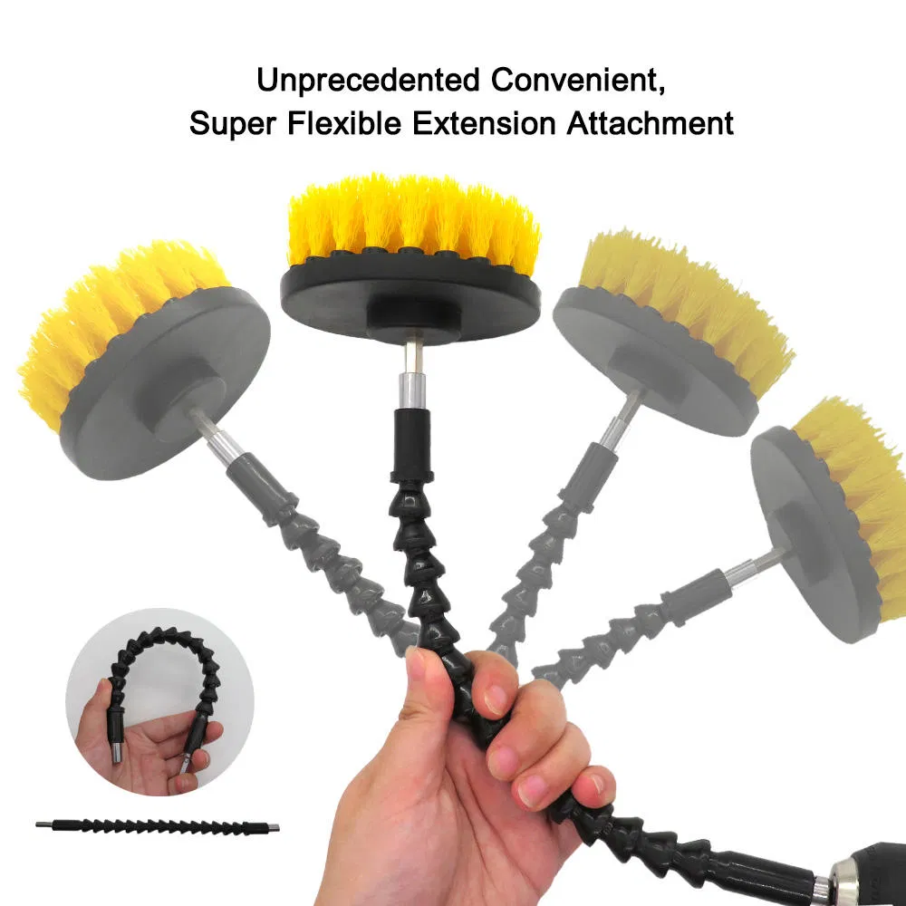 Multi-Functional 23PCS Drill Cleaning Brush Kit with Sponge and Scouring Pad for Household Cleaning