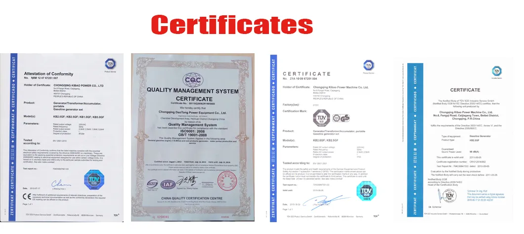 Quality Certificates