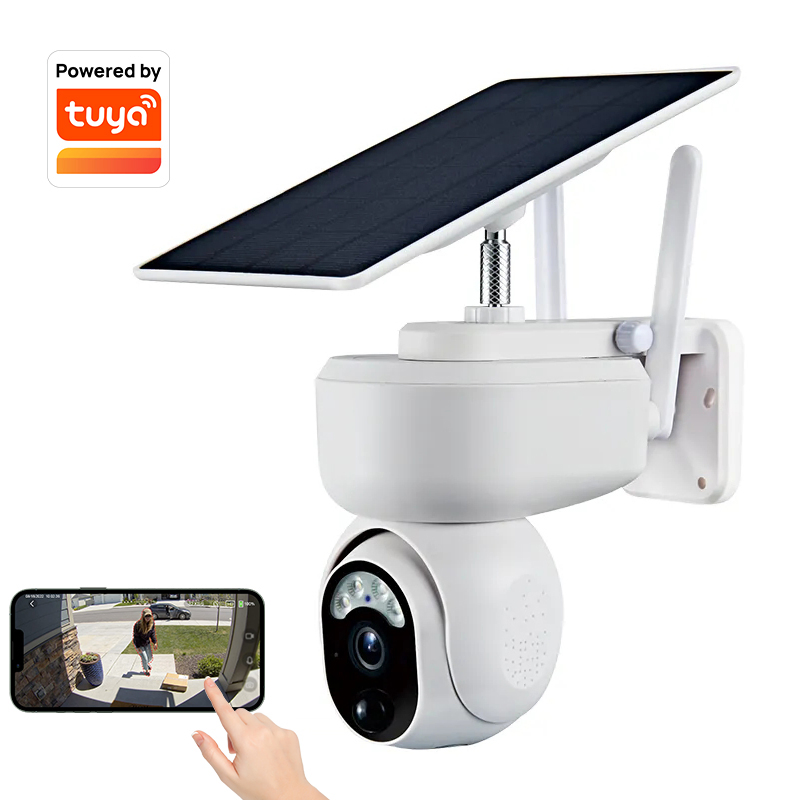 Battery Powered Tuya Smart 4G Solar Panel Camera