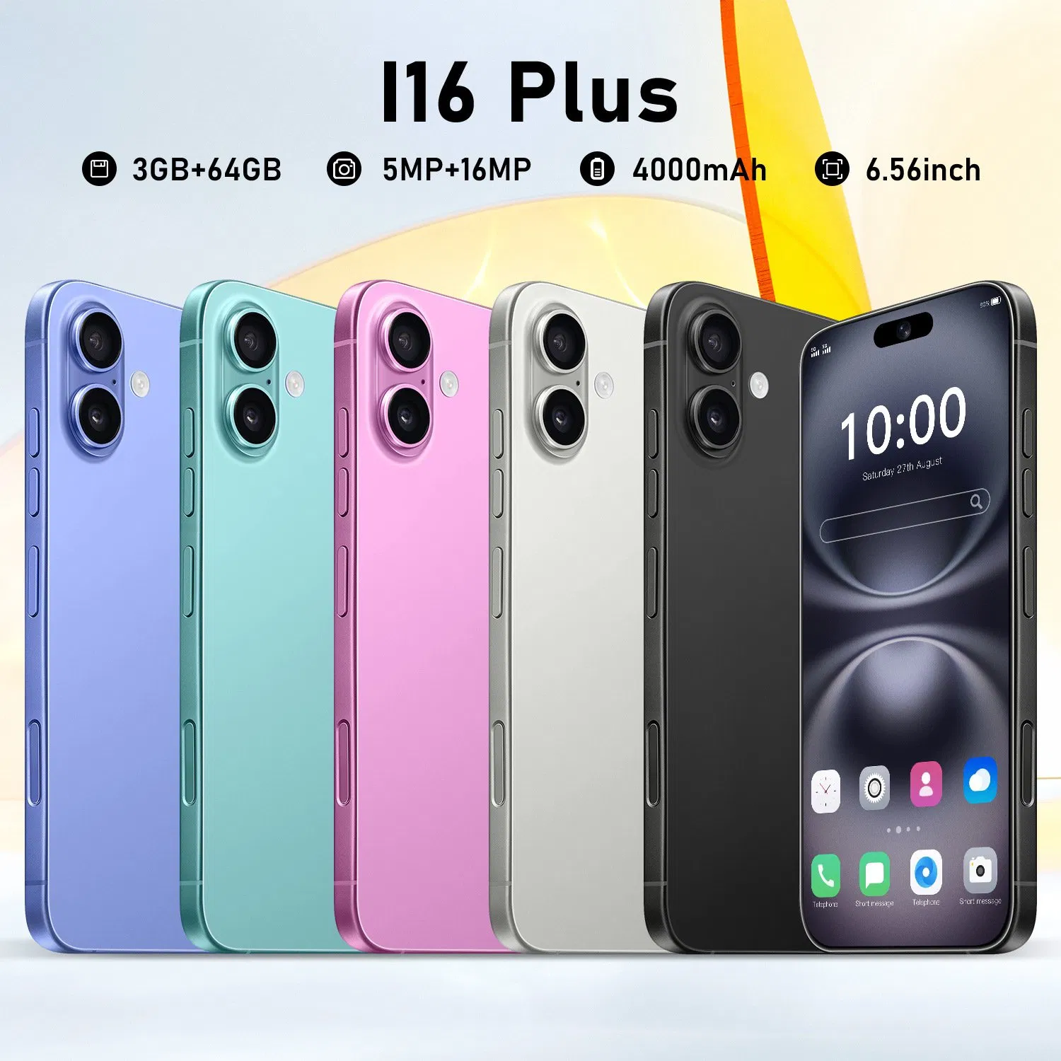 I16 Plus Smartphone: 7.3" Large Screen &amp; 8000mAh Long-Lasting Battery