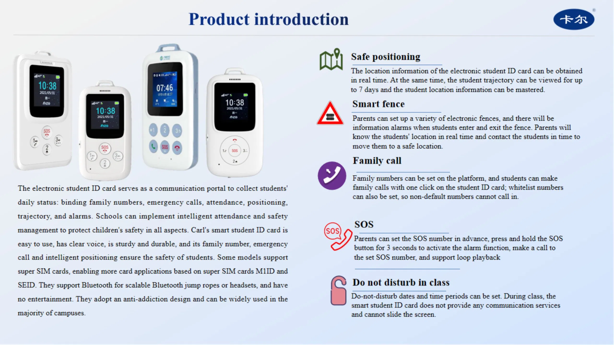 Smart Kids Phone for Children and Seniors Safety Monitoring GPS Tracker