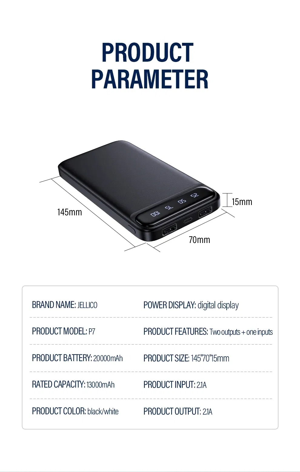 Portable 10000mAh Power Bank View 7