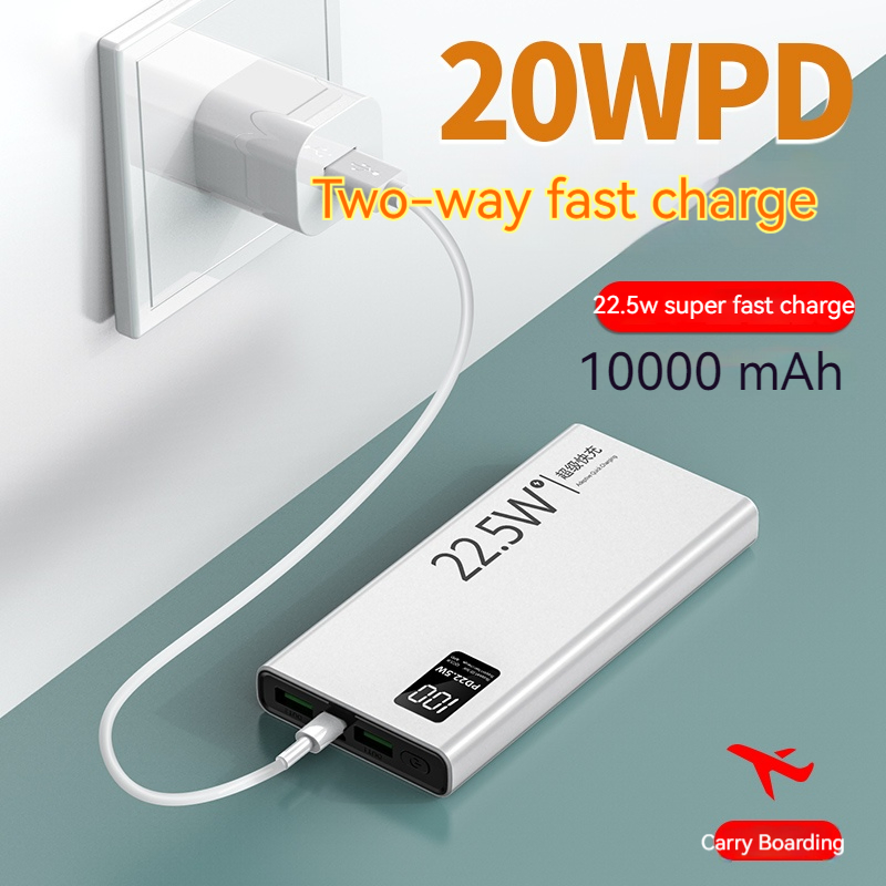 Ultra-Fast 20000mAh Power Bank with Dual USB Ports Power Bank