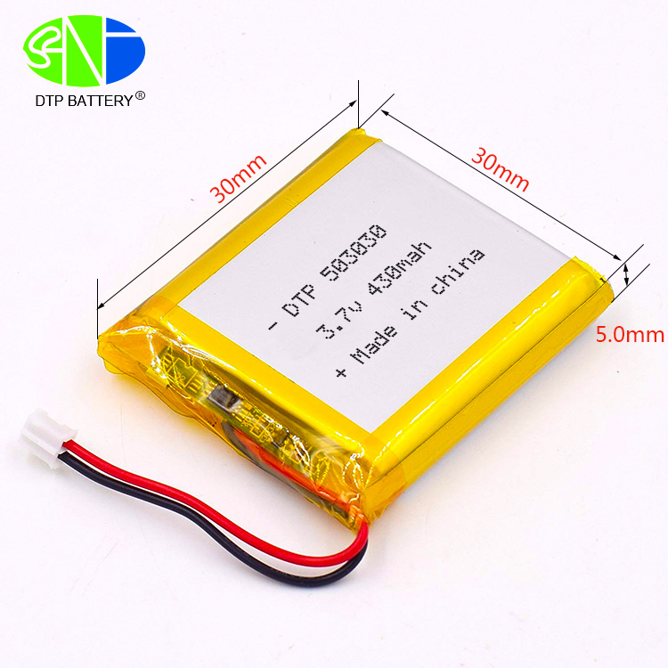 Hot Sale Best Price Rechargeable 503030 3.7V 400mAh Lithium Polymer Battery for Smart Watch Lipo Battery 3.7V