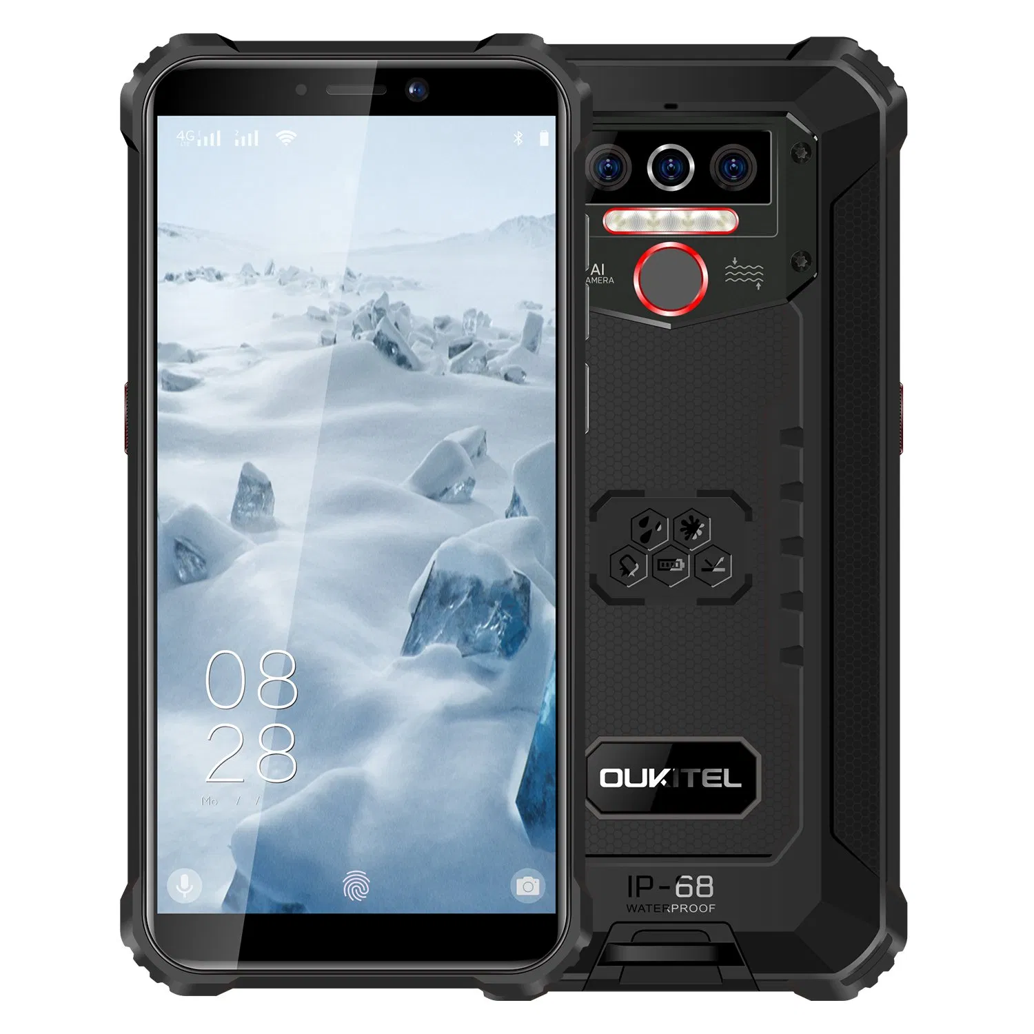 Ready in Stock Wp5 PRO Large Battery 8000mAh Long Lasting Rugged Phone 4GB+64GB Face Unlock Waterproof Dustproof Smartphone