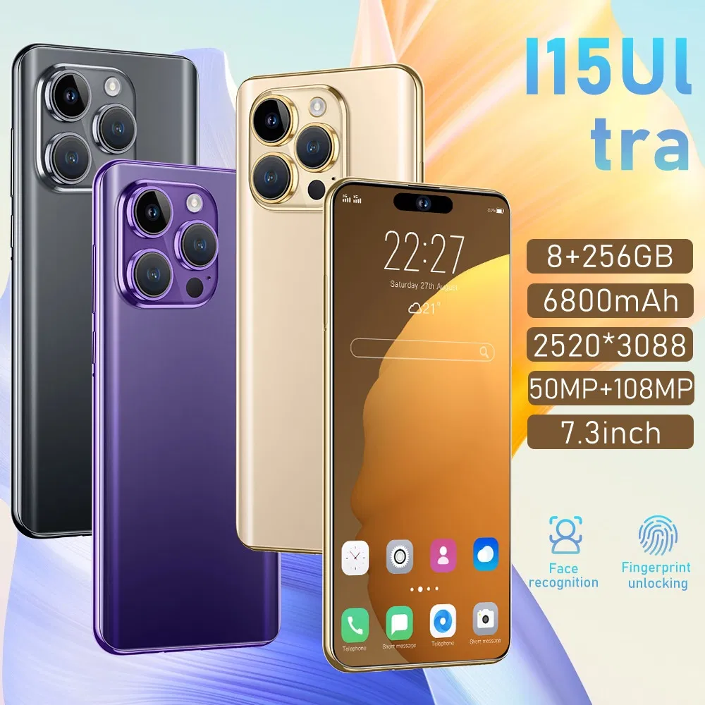 Hot Sell Global Version PRO Max Screen Mobile 5g Smart Phones Android 13 with 7.3 Inch 5g Low Price 8+256GB Dual SIM Card