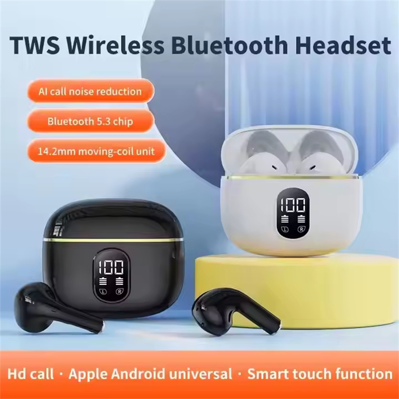 Smart Wireless in-Ear Headphones LED Display Long-Lasting Battery Indicator for Digital Low Latency Enc Waterproof Earbuds