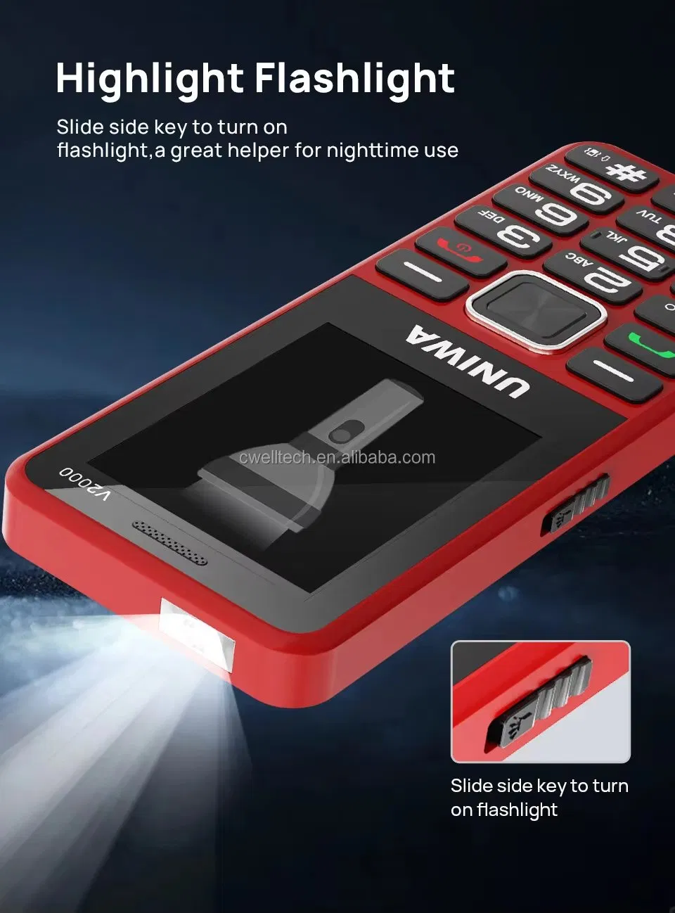 Low Price Cellphone 4G Bar Mobile Phone Feature for Old People Big Buttons with Sos