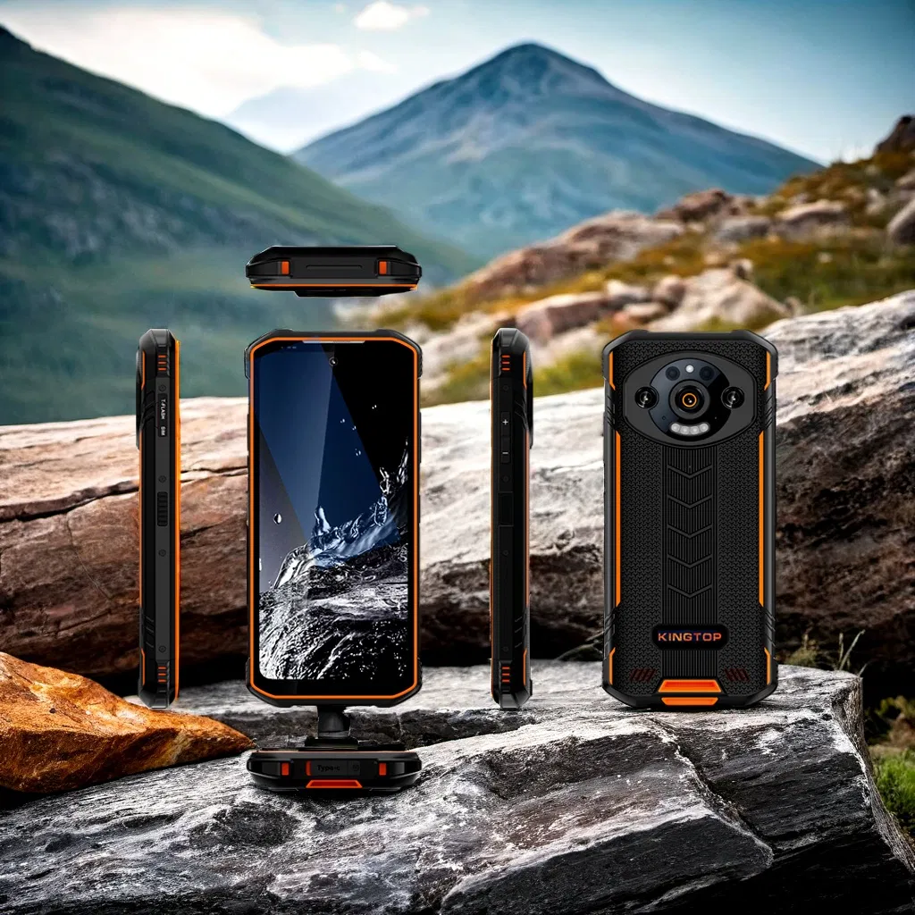 Ultra-Slim Android 13 Rugged Smartphone with 9600mAh Battery
