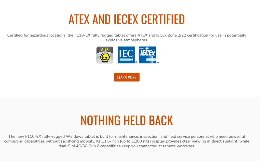 Rugged Tablet Display