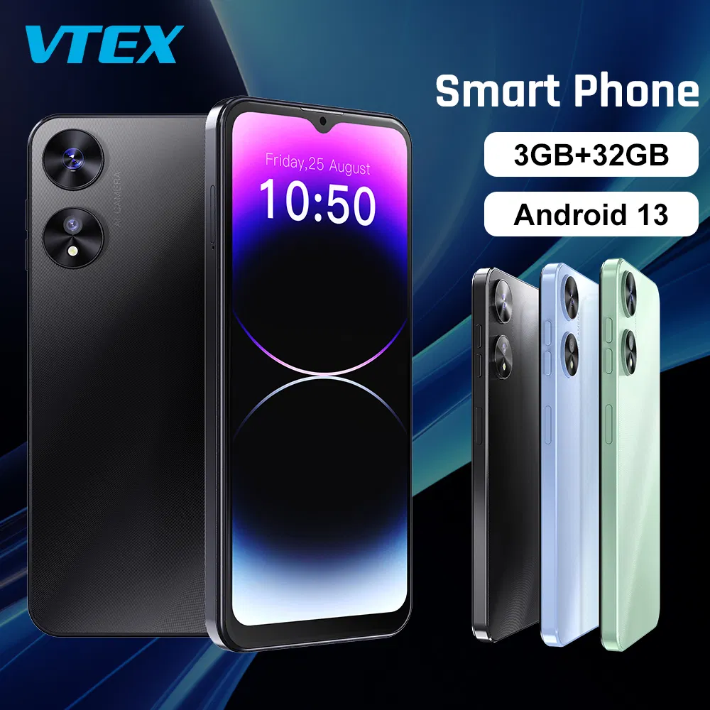 6.517 Inch Original Phone Smartphones Phone Mtk 6765 4G Let Android 13 Cellphones Large Battery Unlocked Dual SIM Mobile Smart Phone