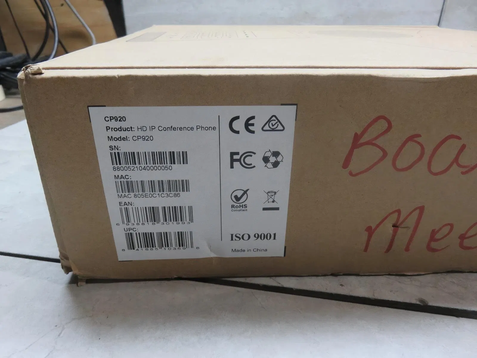 Yealink Cp920/CP925 Touch-Sensitive HD IP Conference Phone for Small-to-MID Meeting Rooms