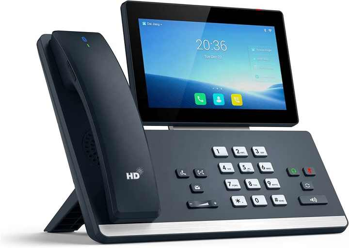 YLINK SIP-T54W IP Phone with 16 VoIP Accounts 4.3-Inch Color Display 802.11ac Wi-Fi PoE Power Adapter (SIP-T54W)