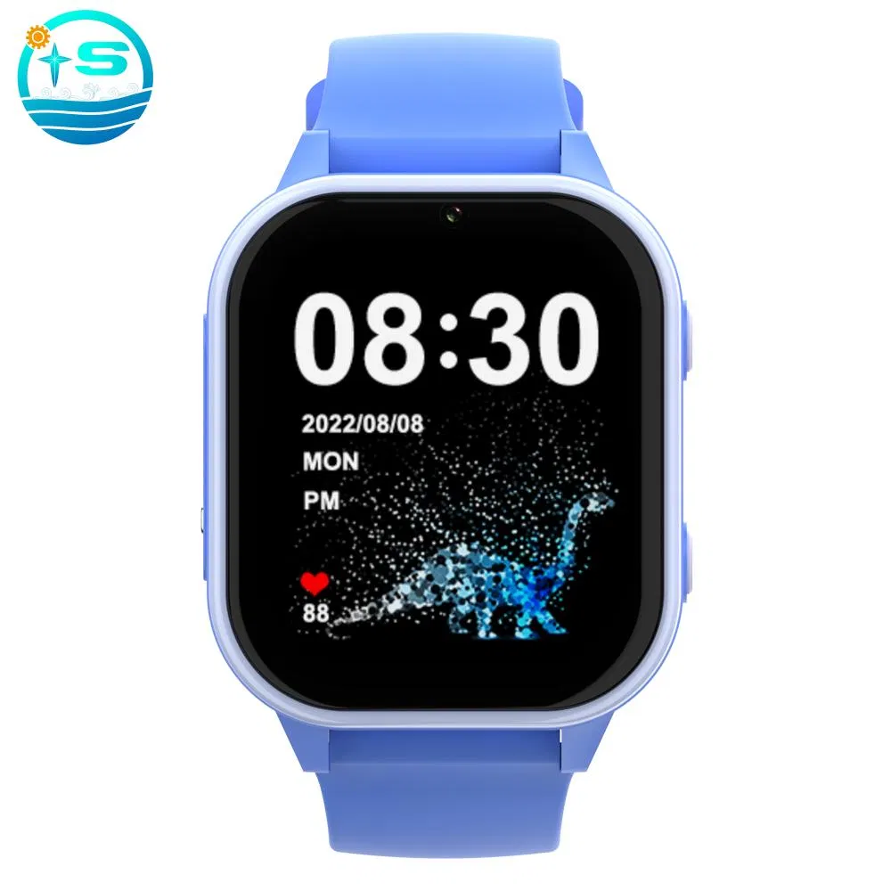 4G WiFi SIM Card Bluetooth Touch Screen GPS Agps Lbs Kids Smart Watch with Whatapp Message Phone Call Video Call Step Counter Multiple Lanuages Sos