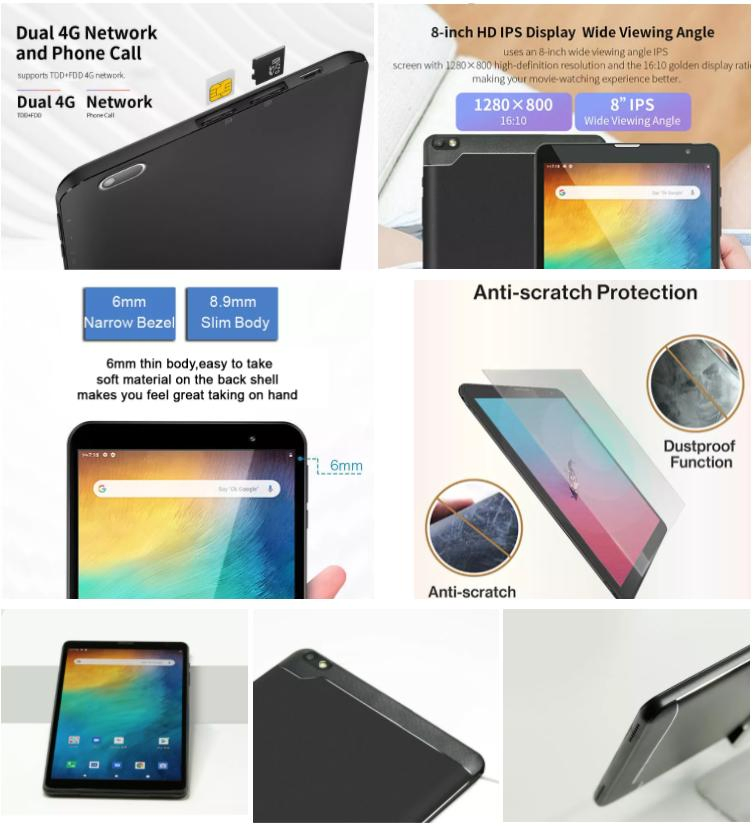 5g Network Android 14/15 Tablet PC Mtk8768 Octa-Core 2.2GHz Android Tablet PC 2GB RAM 32GB ROM 3G 4G LTE WiFi Phone Call Tablet