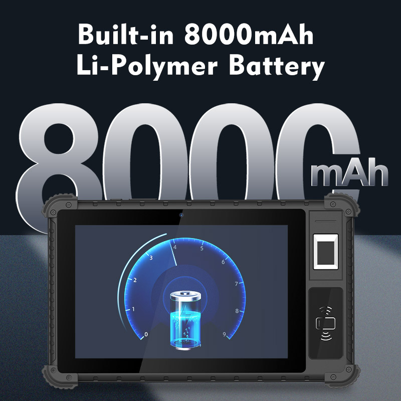 8 Inch Android IP65 Waterproof 4G Industrial Rugged Front NFC Reader Tablet PC Utab R817