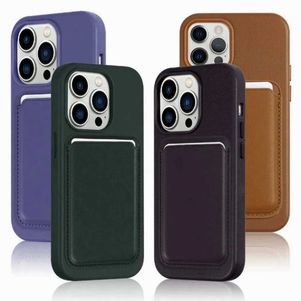 Cell Phone Case for Apple I Phone 15 14 13 PRO Cases with Magsafe Wallet Leather Casing Magnetic