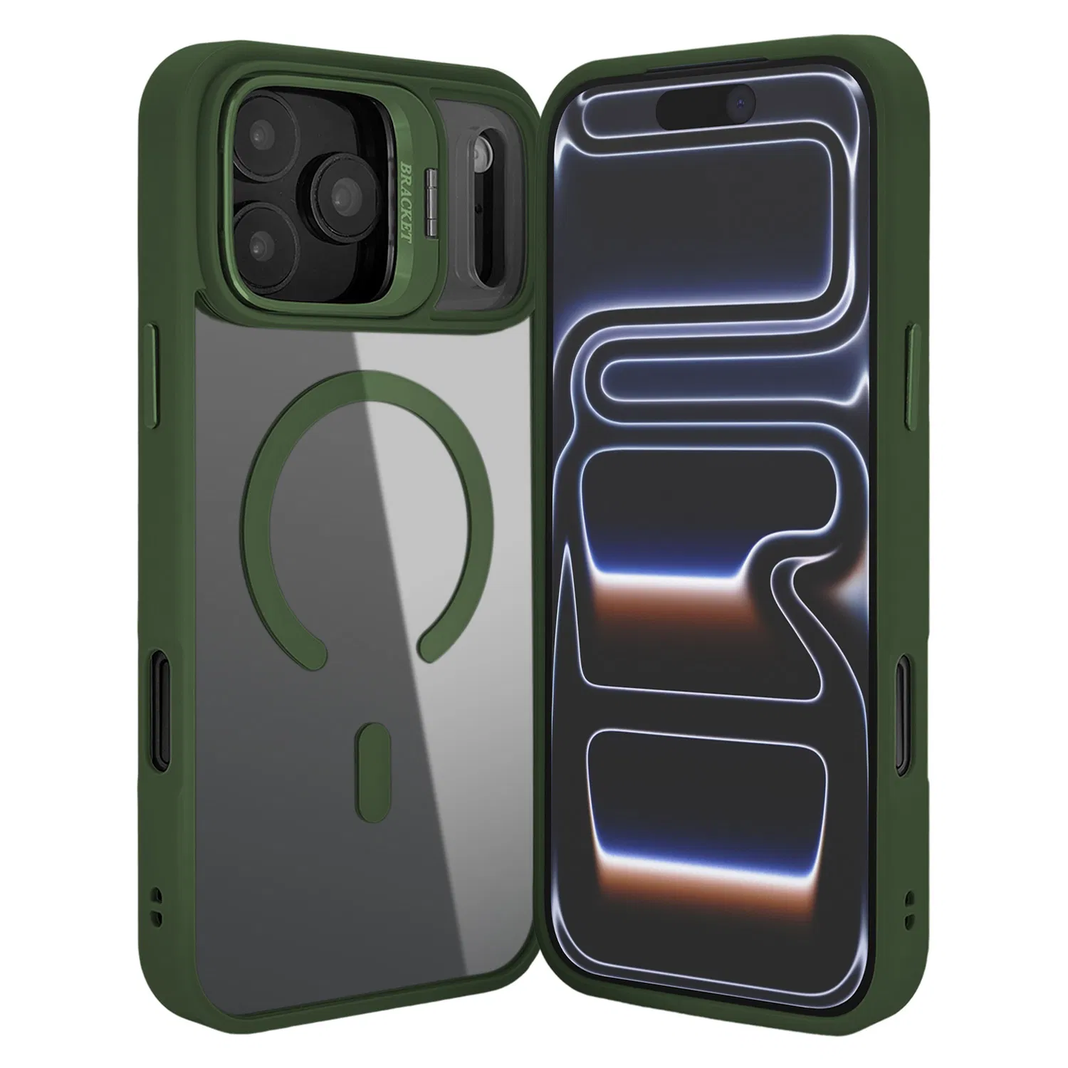 for iPhone 17 PRO with Camera Protector Magnetic Phone Cover TPU+PC Drop-Proof Back Cover Compatible with Magsafe