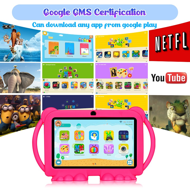 7 Inch OEM Tablet It-701A Kids Children Educational Tablette Android 14 A133 Quad Core WiFi Bt Tablet PC