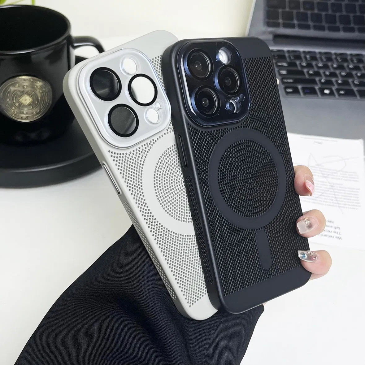 for iPhone 16 PRO Max Cooling Magnetic Case: Breathable Mesh Design, Advanced Drop Protection