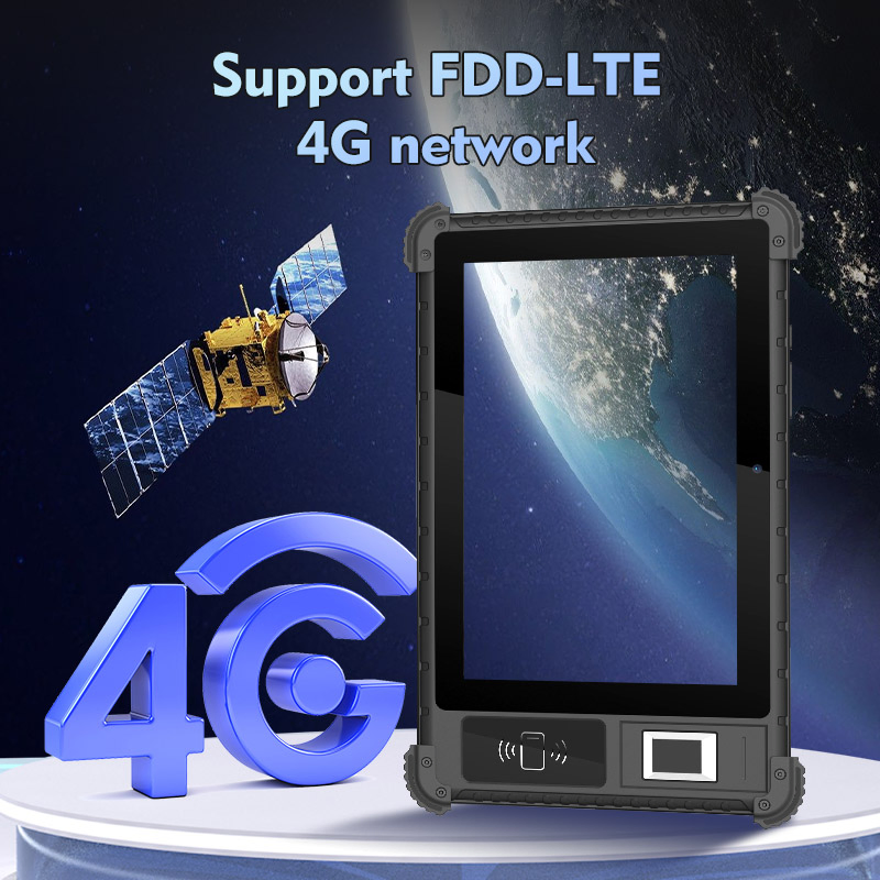 8 Inch Android IP65 Waterproof 4G Industrial Rugged Front NFC Reader Tablet PC Utab R817
