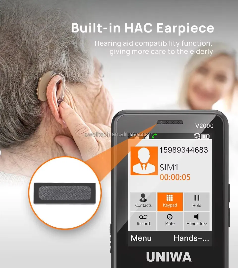 Global 4G LTE 2.4 Inch IPS Screen Hightlight Torch 1700mAh Big Battery Big Speaker Mobile Phone for Elderly