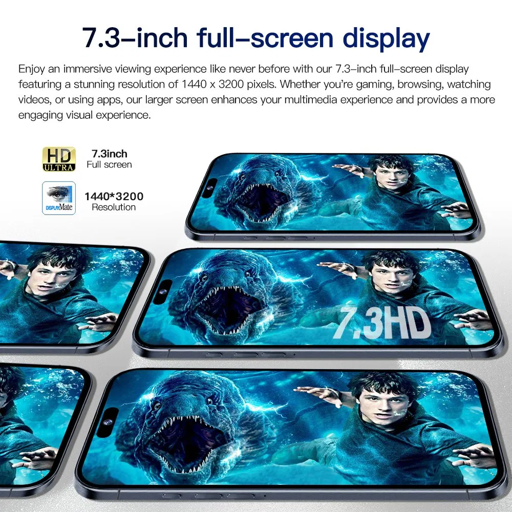 10+Years Manufacturer NFC OTG Phone 8+256GB 50+108MP Dual SIM Android 15 Phone for I 15 PRO Max Smart Phone