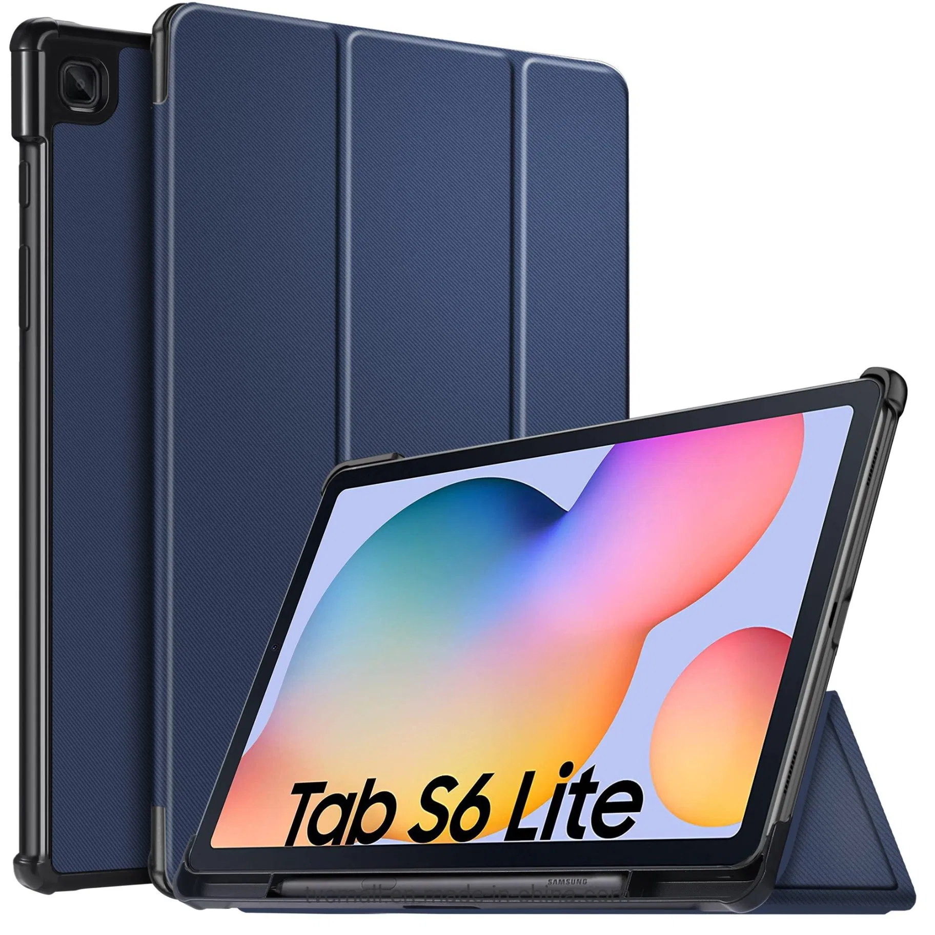 Tri-Fold Stand Sleep/Wake Function Drop-Proof PU Leather Tablet Cover Smart Case for Samsung Galaxy Tab S6 Lite P610/P615/S6 Lite (2022)