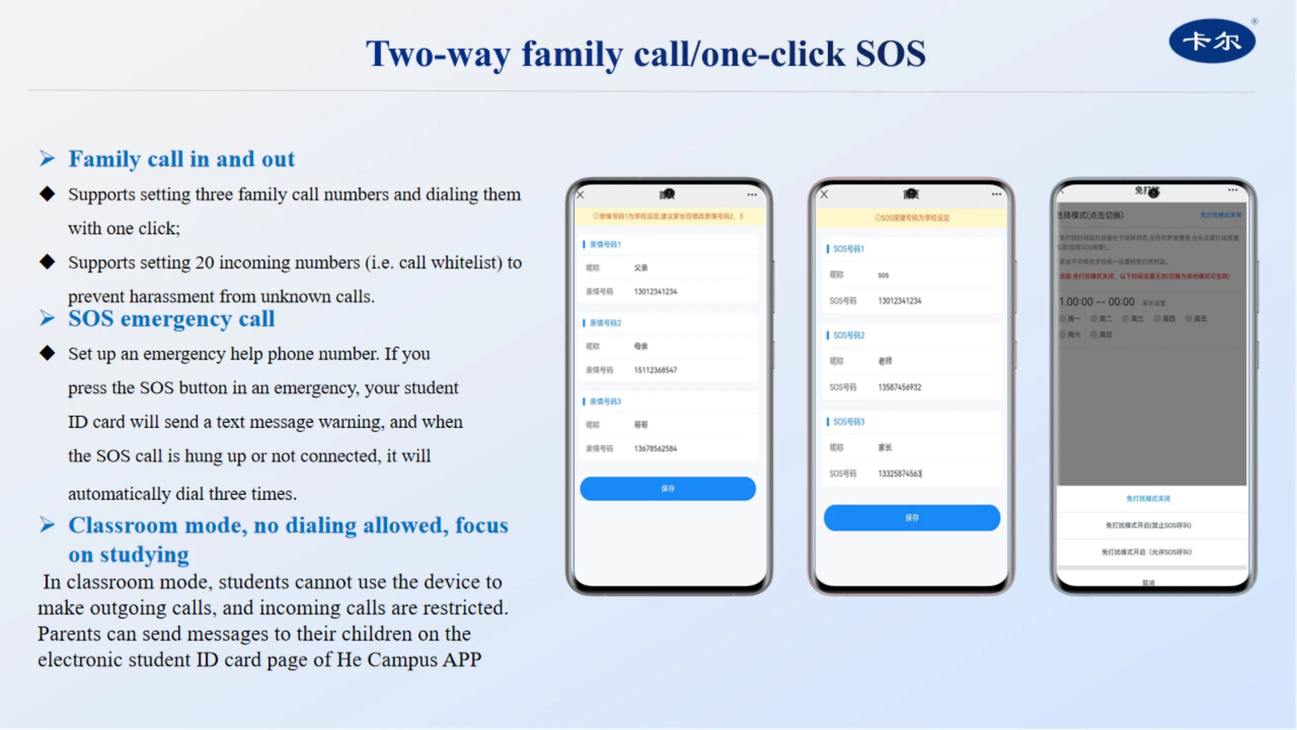 Smart Kids Phone for Children and Seniors Safety Monitoring GPS Tracker