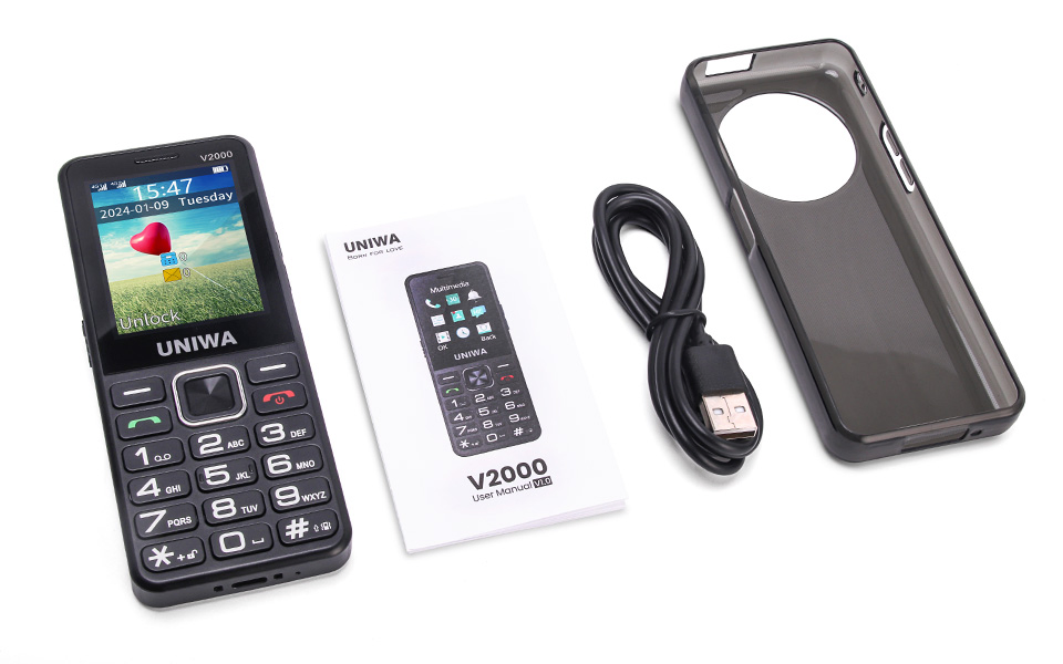 Fashion 2.4 Inch IPS Screen Backup Cellphone Privacy Sos Big Button 4G Keypad Mobile Phone