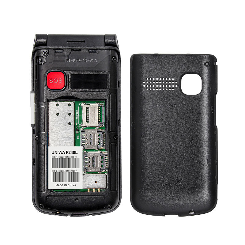 Uniwa F248L Double Screen 4G Volte Flip Keypad Mobile Phone with Sos Button for Seniors