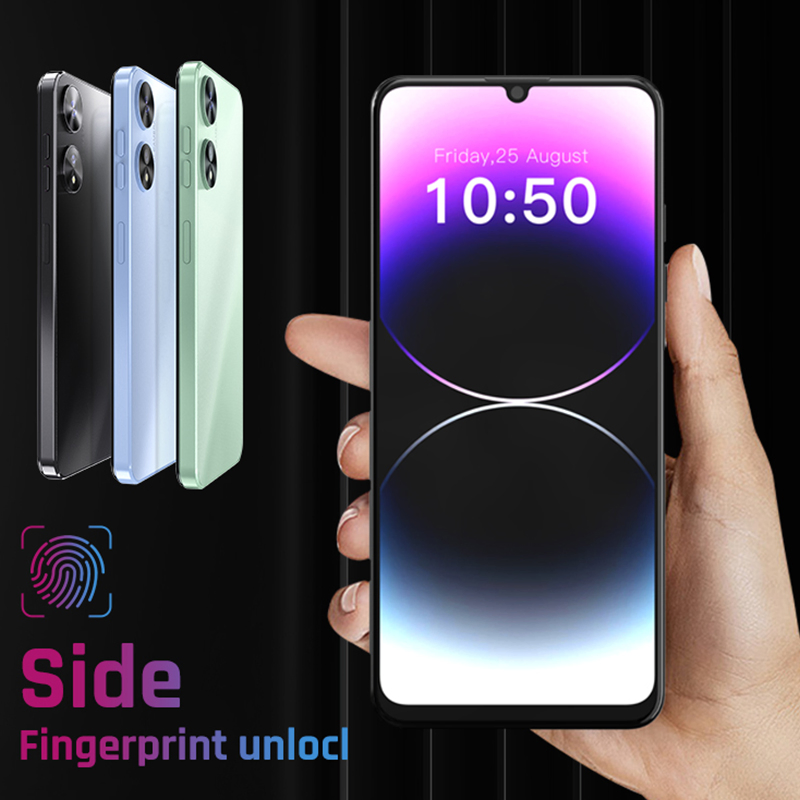 6.517 Inch Original Phone Smartphones Phone Mtk 6765 4G Let Android 13 Cellphones Large Battery Unlocked Dual SIM Mobile Smart Phone