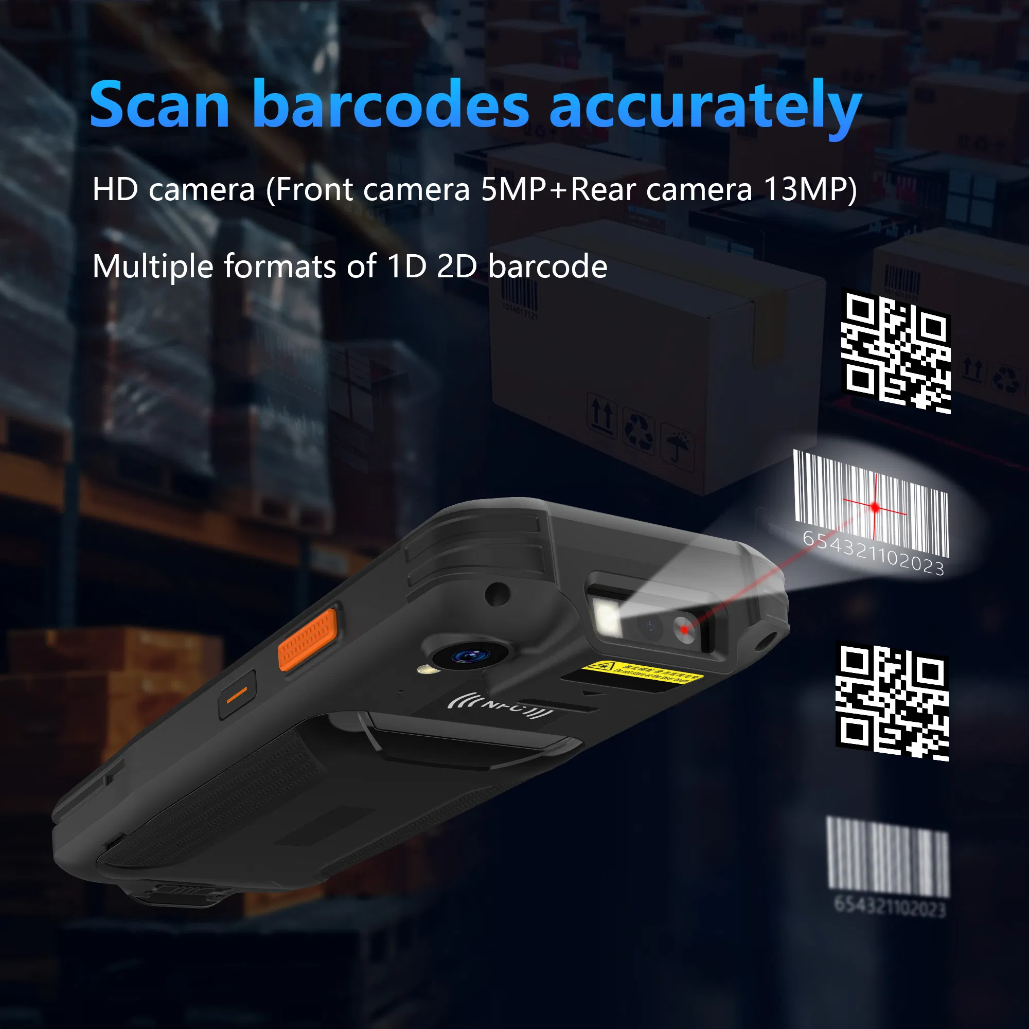 ODM/OEM Warehouse Rugged Phone 2D Barcode Scanner Terminal Android 11.0 Handheld Industrial Smartphone IP65 GPS Mobile PDA