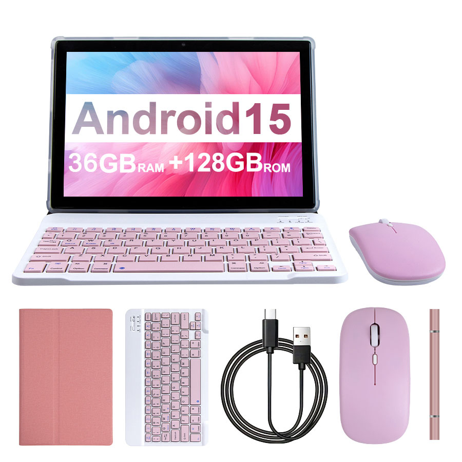 Best Price 10.1inch Android 15 Tab with 4GB+128GB Storage Octa Core CPU A523 Wif 5g Business Android Tablet PC with Keyboard
