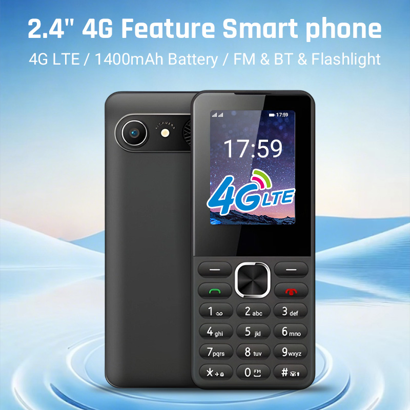 Long Battery Life 1400mAh 4G Smart Phone 2.4" Camera Flashlight FM Radio Bt Cell Phones for Seniors