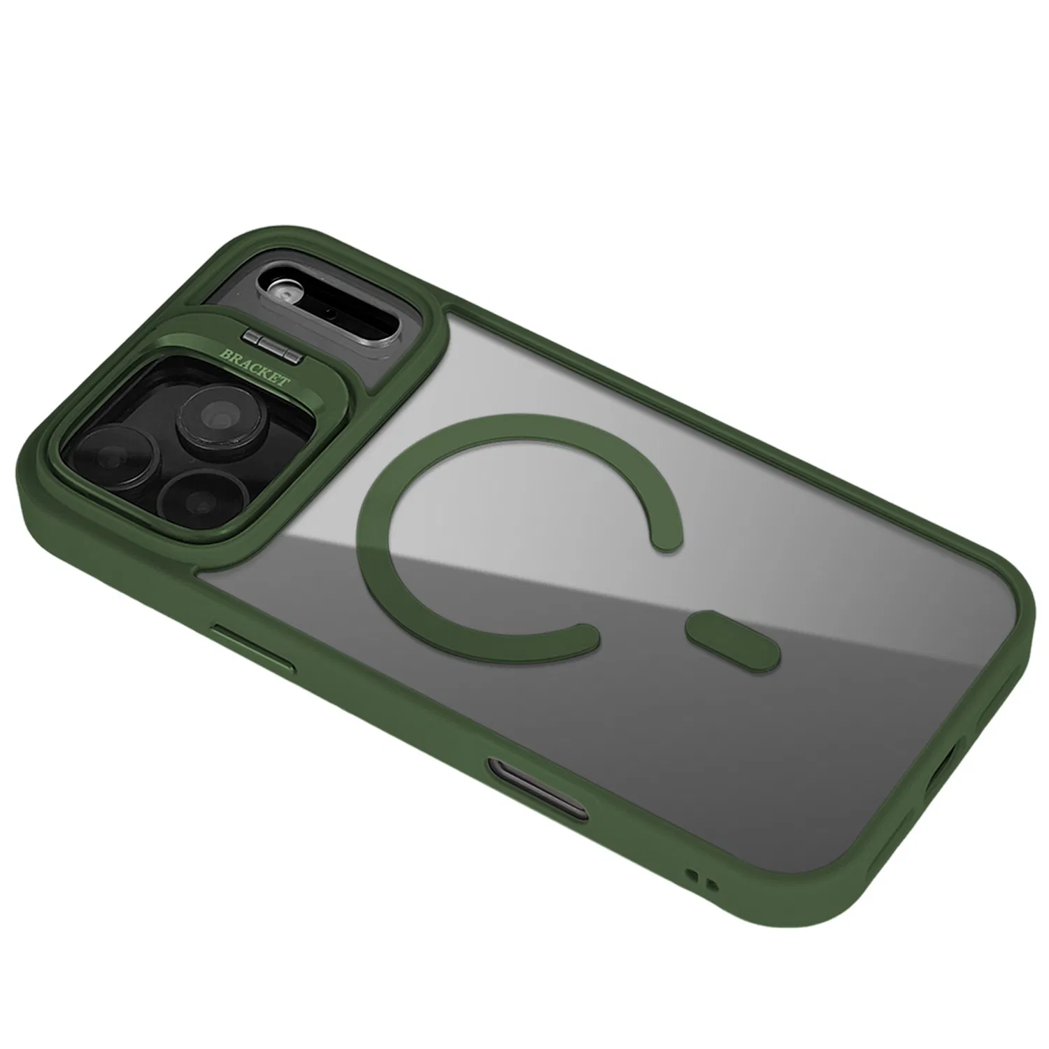 for iPhone 17 PRO with Camera Protector Magnetic Phone Cover TPU+PC Drop-Proof Back Cover Compatible with Magsafe